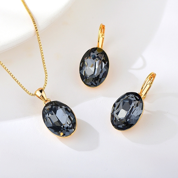 Picture of Pretty Swarovski Element Zinc Alloy 2 Piece Jewelry Set