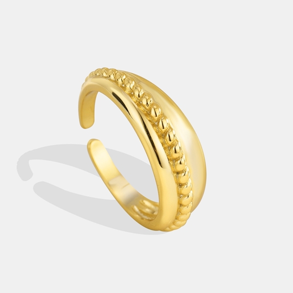 Picture of Hypoallergenic Gold Plated Copper or Brass Adjustable Ring with Easy Return