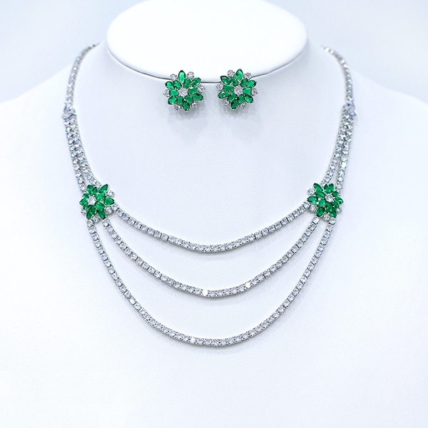 Picture of Nice Cubic Zirconia Luxury 2 Piece Jewelry Set