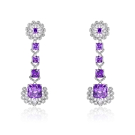 Picture of Hypoallergenic Platinum Plated Luxury Dangle Earrings with Easy Return