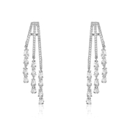 Picture of Stylish Big White Dangle Earrings