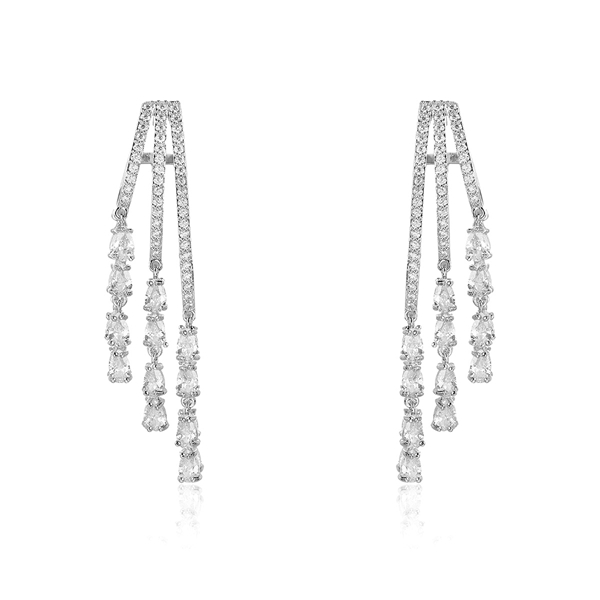 Picture of Stylish Big White Dangle Earrings