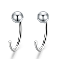 Picture of 999 Sterling Silver Small Small Hoop Earrings with Full Guarantee