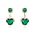 Picture of New Season Green Gold Plated Dangle Earrings with SGS/ISO Certification