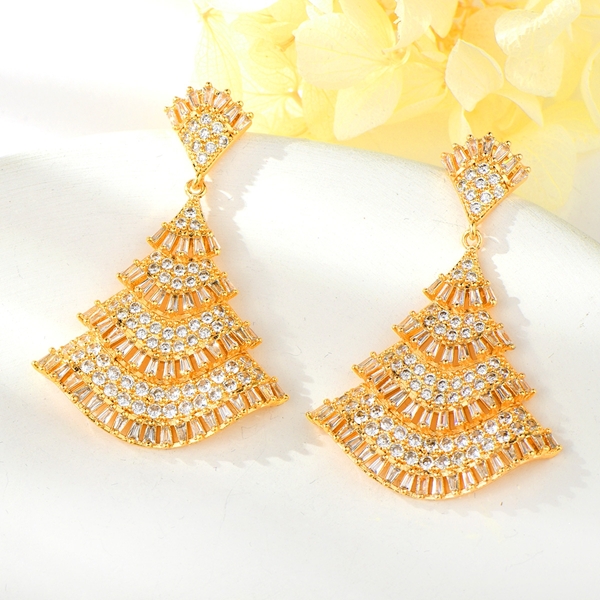 Picture of Need-Now White Cubic Zirconia Dangle Earrings from Editor Picks