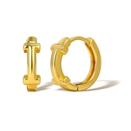 Picture of Fashion Small Gold Plated Huggie Earrings