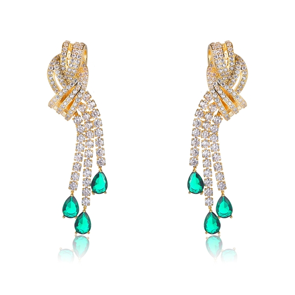 Picture of Delicate Green Dangle Earrings with Speedy Delivery