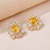 Picture of Luxury Gold Plated Big Stud Earrings in Exclusive Design