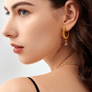 Picture of Fashionable Small Delicate Dangle Earrings