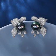 Picture of Beautiful Cubic Zirconia Big Big Stud Earrings