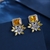 Picture of Inexpensive Copper or Brass Yellow Big Stud Earrings from Reliable Manufacturer