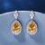 Picture of Fashion Cubic Zirconia Platinum Plated Dangle Earrings