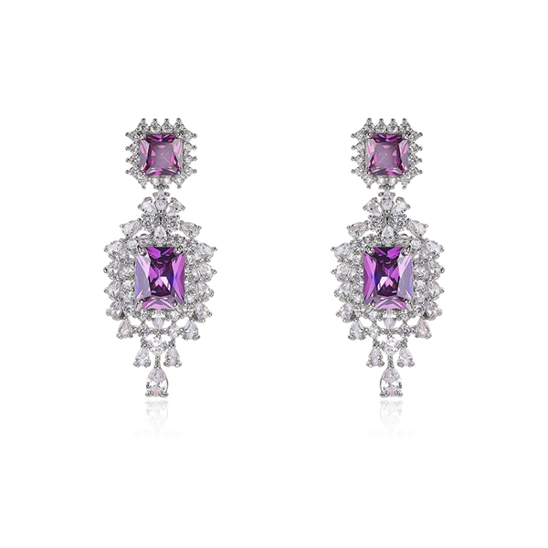 Picture of Popular Cubic Zirconia Luxury Dangle Earrings