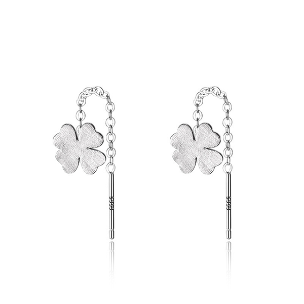 Picture of Sparkly Holiday Flower Small Hoop Earrings