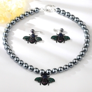 Picture of New Artificial Pearl Party 2 Piece Jewelry Set