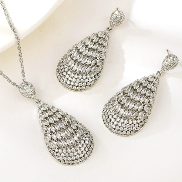 Picture of Luxury Platinum Plated 2 Piece Jewelry Set at Unbeatable Price