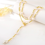 Picture of Classic Gold Plated Long Chain Necklace Online Only