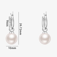 Picture of Attractive Artificial Pearl Party Small Hoop Earrings