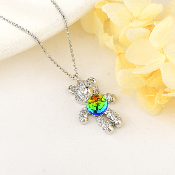 Picture of Unique Swarovski Element Colorful Pendant Necklace