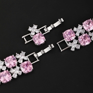 Picture of Wholesale Platinum Plated White Fashion Bracelet with No-Risk Return