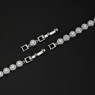 Picture of Funky Geometric Cubic Zirconia Fashion Bracelet